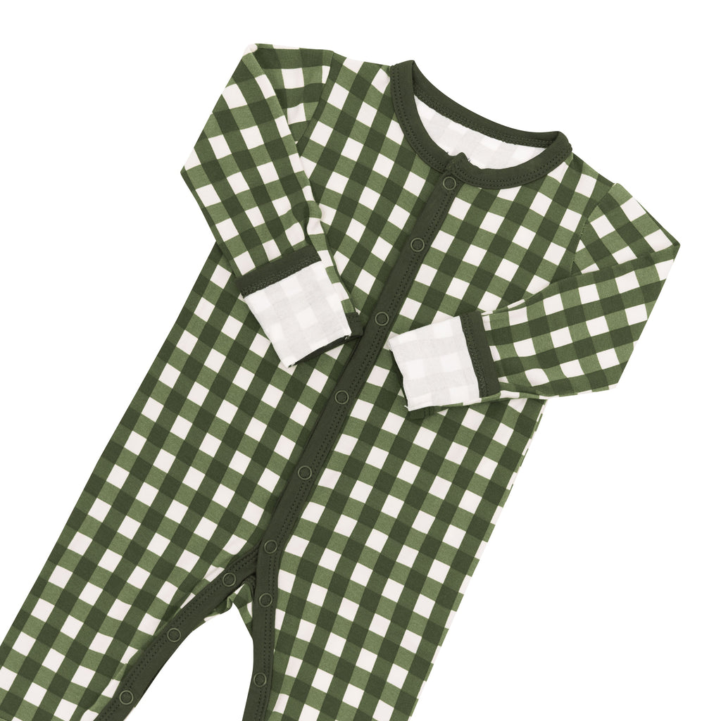 Romper in Gingham Fir