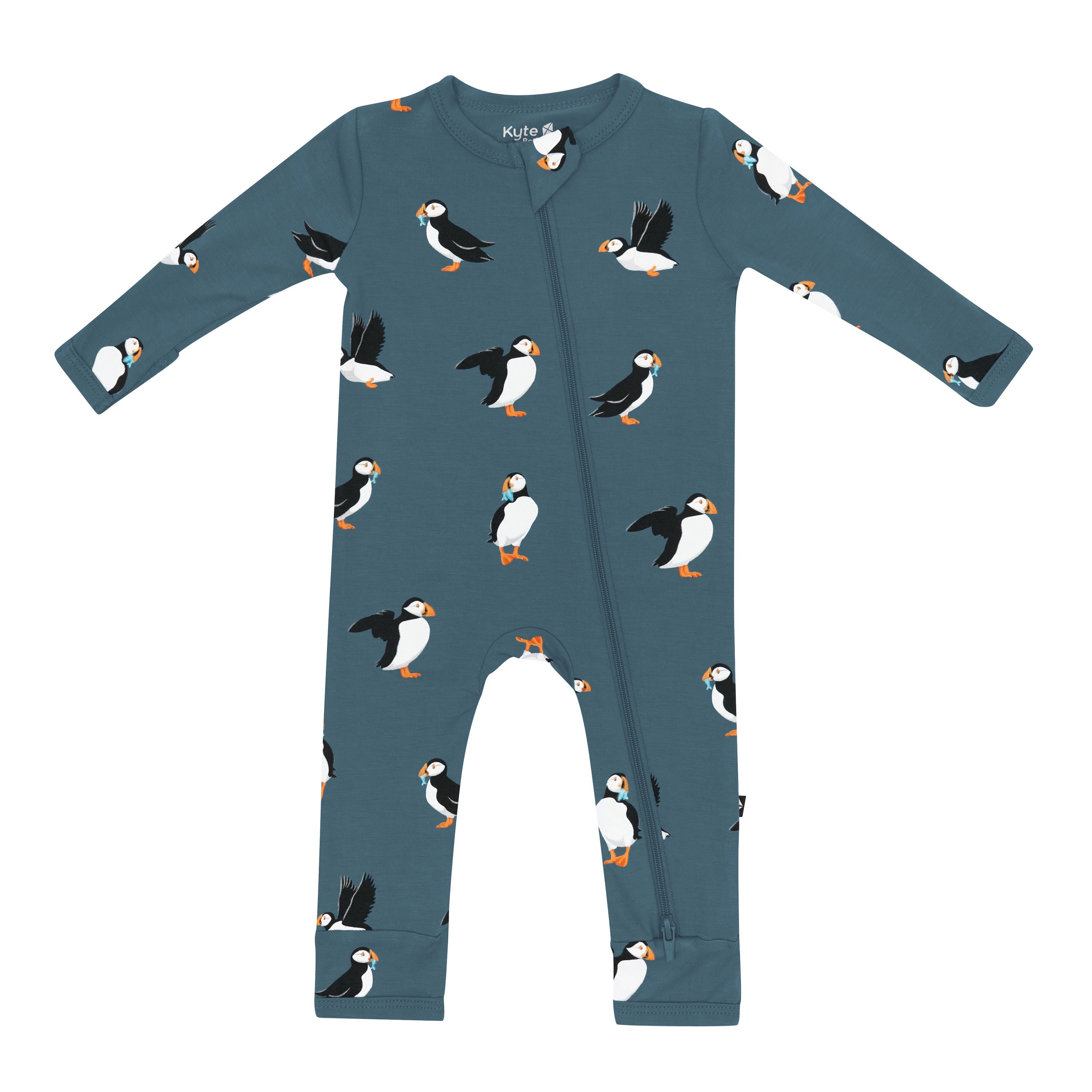 Zippered Romper in Puffin