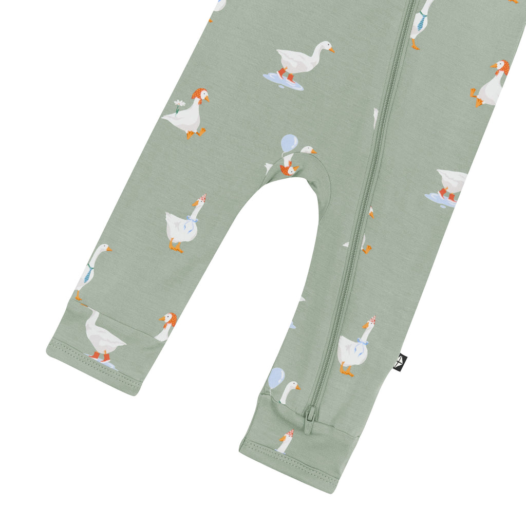 Zippered Romper in Silly Goose
