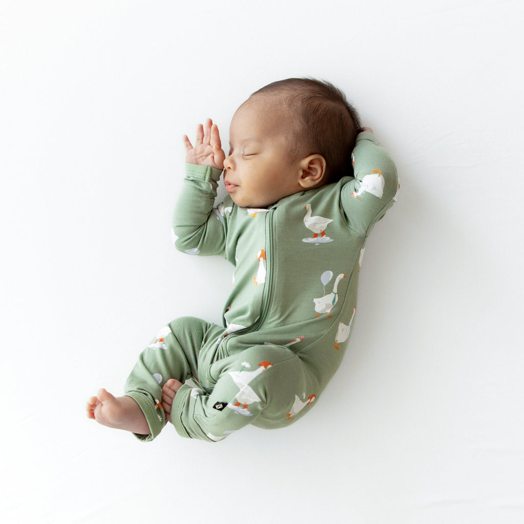 Zippered Romper in Silly Goose